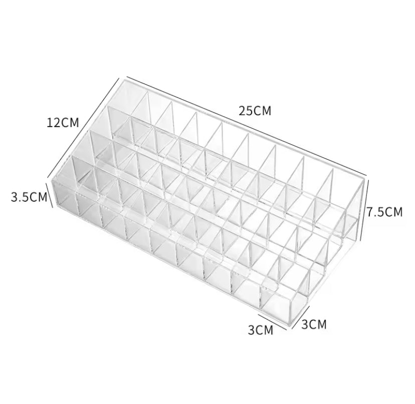 Lipstick Display Stand Holder, Acrylic Lipstick Storage Box, Acrylic Makeup Organizer, Desktop Lipstick Display Storage Box, Cosmetic Nail Polish Storage Rack, Desktop Dressing Table for Lip Glaze Brushes Bottles Lipstick Display Stand Holder, Acrylic Lipstick Storage Box, Acrylic Makeup Organizer, Desktop Lipstick Display Storage Box, Cosmetic Nail Polish Storage Rack, Desktop Dressing Table for Lip Glaze Brushes Bottles